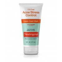 Очищающий крем - гель для лица Neutrogena Oil-Free Acne Stress Control Power-Cream Wash, 177 мл